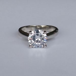 NEW 2ctw 18K White Gold Solitaire Diamond Engagement Wedding Ring